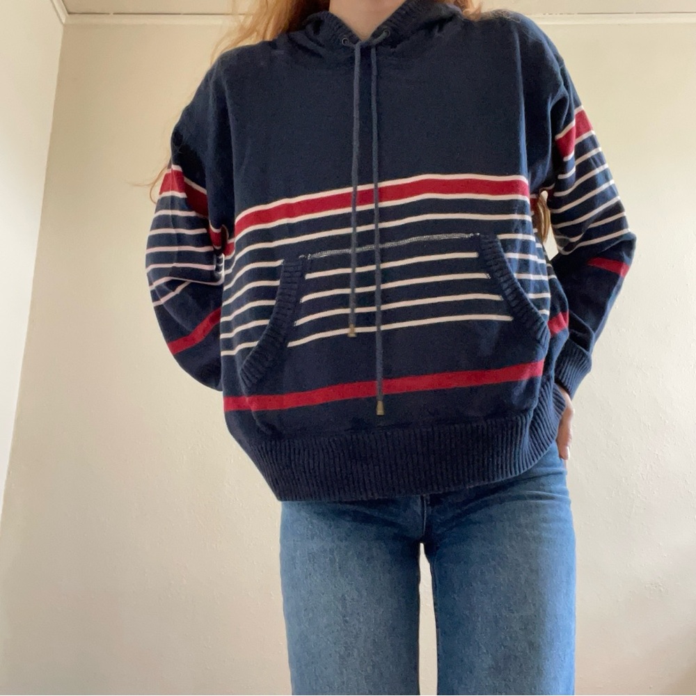 Lizwear Blue Knit Hoodie